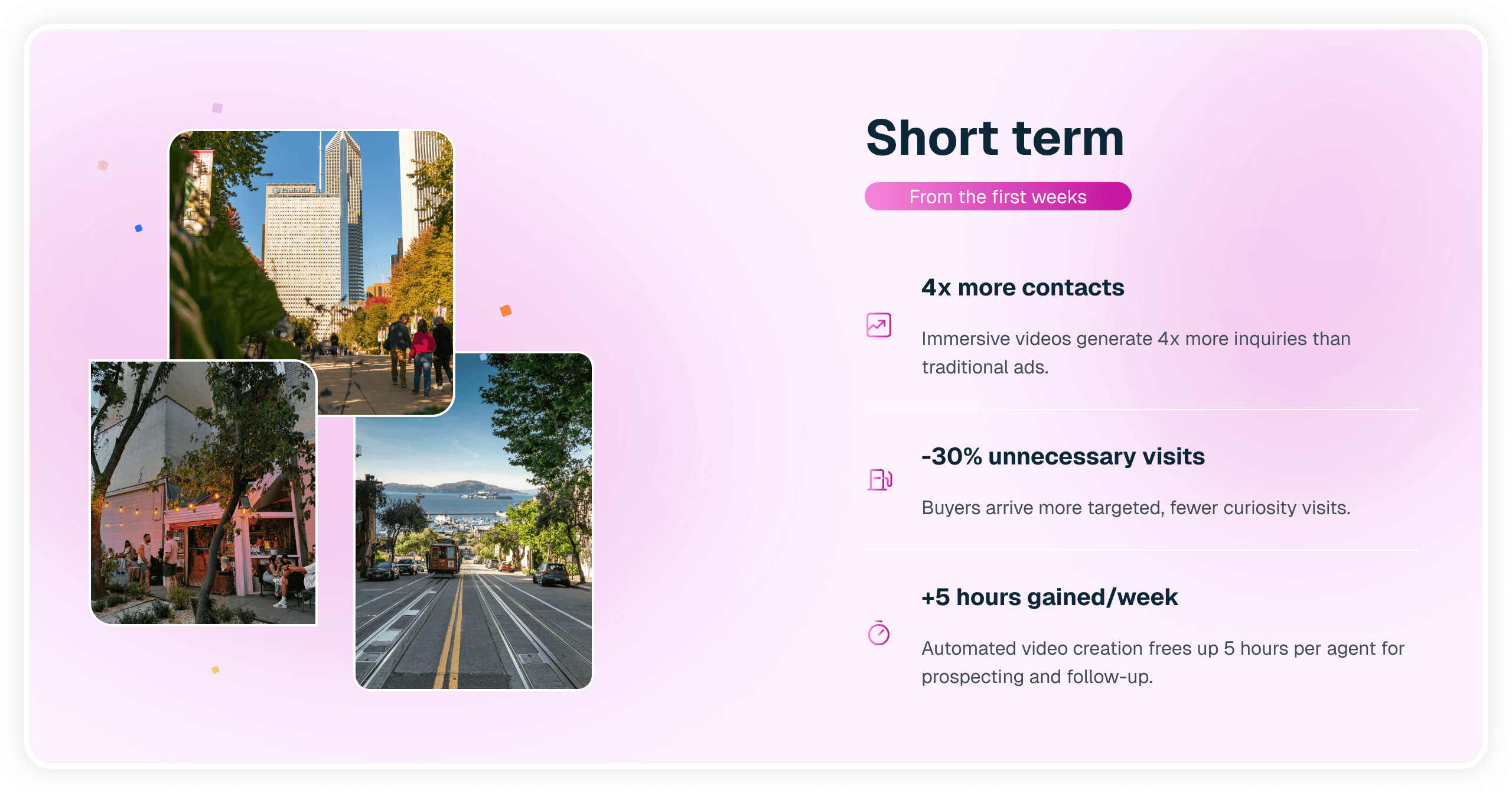 Short term cinematic video package for seasonal rentals