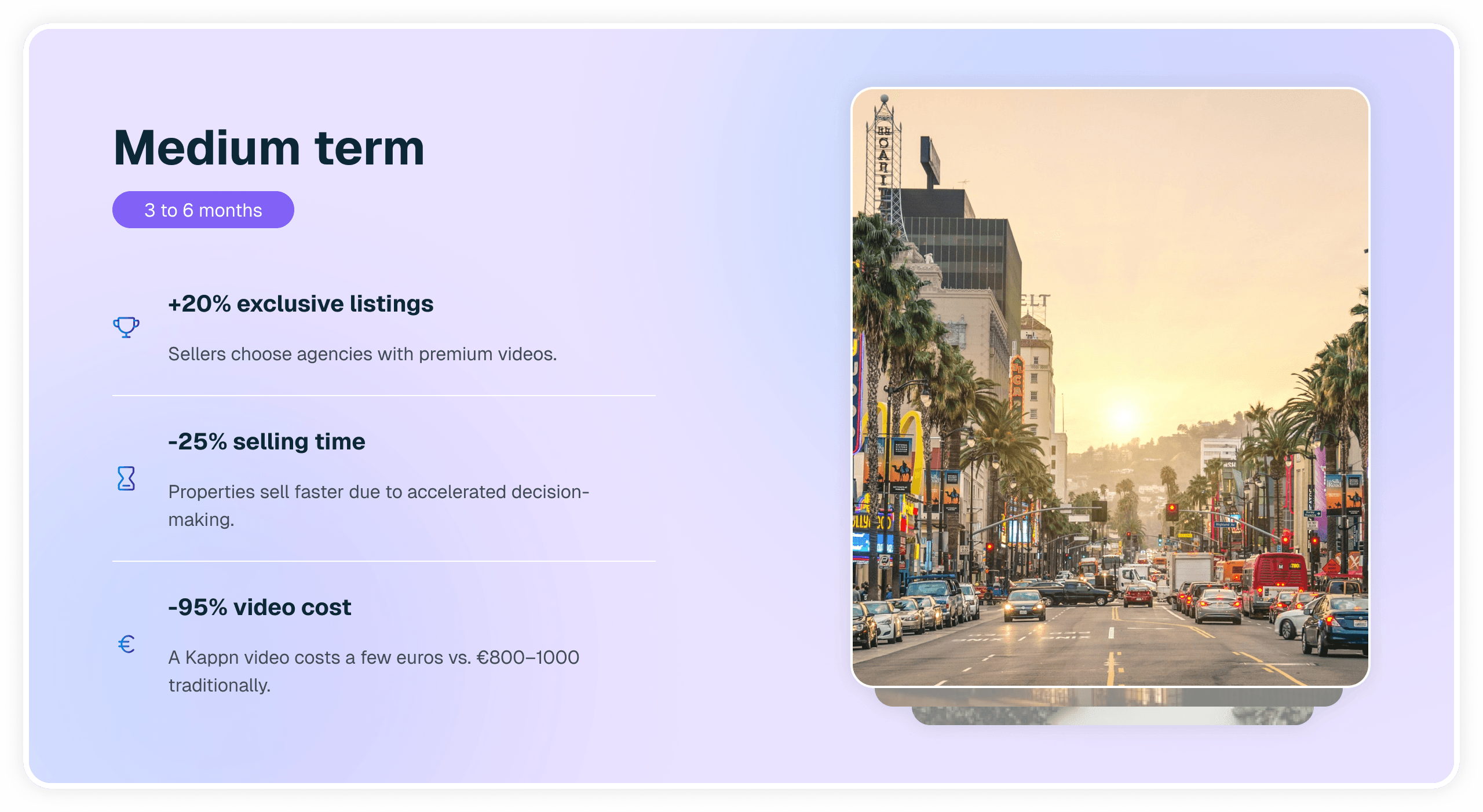 Medium term rental plan with drone footage and subtitles